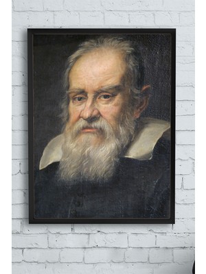 Postermanya Galileo Galilei Bilimsel Çerçeveli Tablo  40 x 50 cm