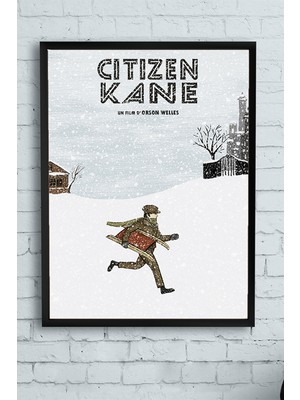 Postermanya Citizen Kane Film Afişi Çerçeveli Tablo 4  21 x 30 cm