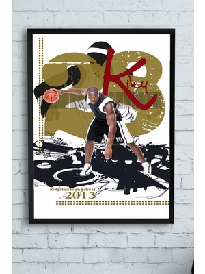 Postermanya Basketbol Çerçeveli Tablo 2  21 x 30 cm