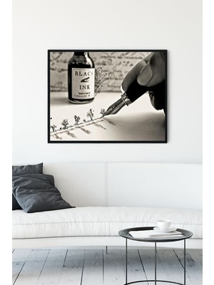 Postermanya El Yazısı Çerçeveli Tablo  21 x 30 cm
