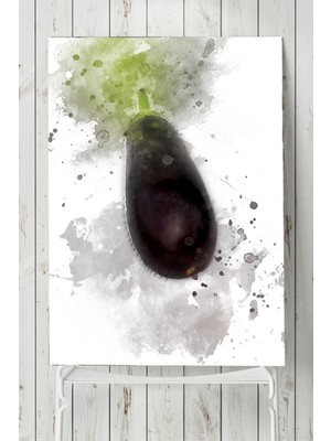 Postermanya Patlıcan Tasarım Mutfak Poster  40 x 60 cm