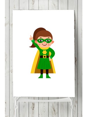 Postermanya Süperkahraman Çocuk Odası Poster  40 x 60 cm