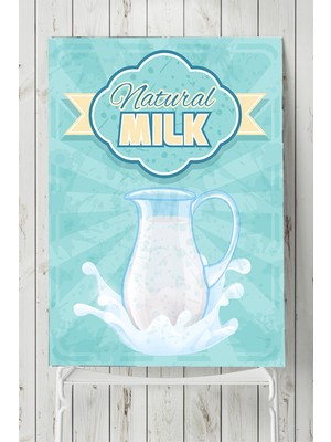 Postermanya Süt Vintage Mutfak Poster  40 x 60 cm