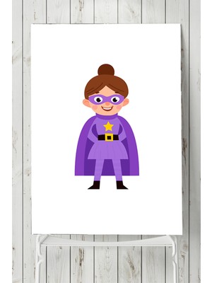 Postermanya Süperkahraman Çocuk Odası Poster  40 x 60 cm