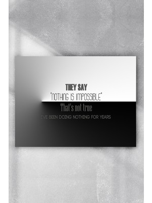 Postermanya Doing Nothing Eğlenceli Mizahi Poster  40 x 60 cm