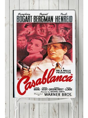 Postermanya Casablanca-Kazablanka Film Afişi  40 x 60 cm