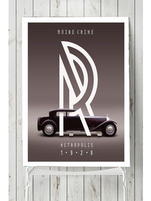 Postermanya Vintage Araba Posteri  40 x 60 cm