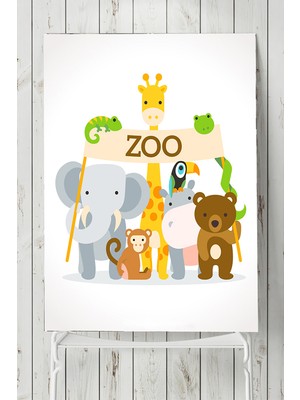 Postermanya Zoo Çocuk Odası Poster  40 x 60 cm