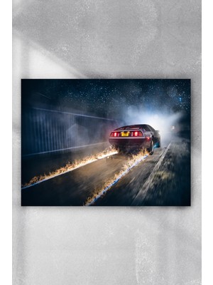 Postermanya De Lorean Araba Posteri  40 x 60 cm