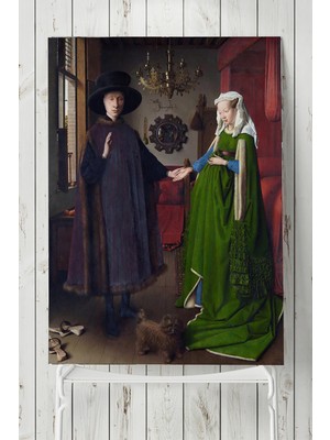 Postermanya Van Eyck - Arnolfini'nin Evlenmesi Sanatsal Poster  40 x 60 cm