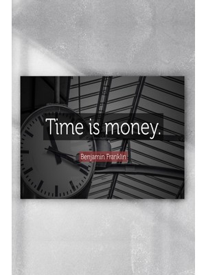 Postermanya Vakit Nakittir Time is Money Girişimcilik Poster  40 x 60 cm