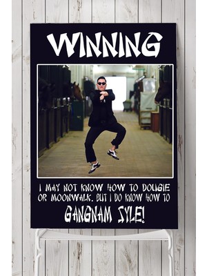 Postermanya Gangnam Style Eğlenceli Mizahi Poster  40 x 60 cm