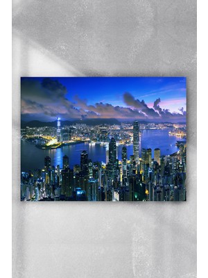 Postermanya Hong Kong Manzara Poster  90 x 130 cm