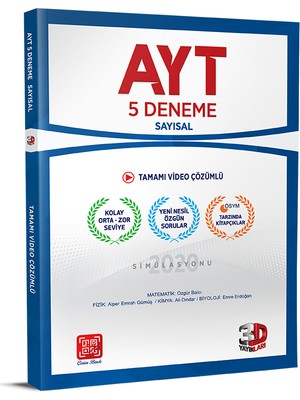 3D Yayınları AYT 5'li Sayısal Deneme Tamamı Video Çözümlü
