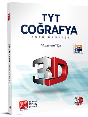 3D Yayınları TYT Coğrafya Soru Bankası Tamamı Video Çözümlü