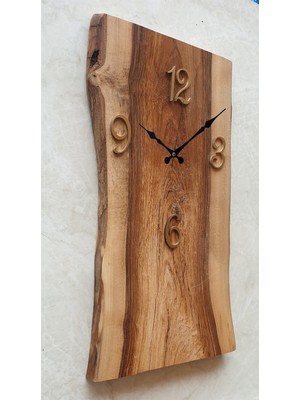 Markakanvas Doğal Ahşap Ceviz Duvar Saati