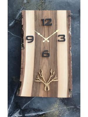 Markakanvas Doğal Ahşap Ceviz Duvar Saati
