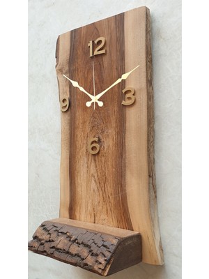 Markakanvas Doğal Ahşap Ceviz Duvar Saati