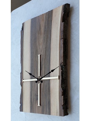 Markakanvas Doğal Ahşap Ceviz Duvar Saati