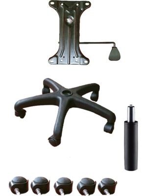 Elayce Ofis 5 Adet Tekerlek+ Yıldız Ayak