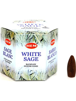 Original Boutique Beyaz Adaçayı White Sage Kokulu 480 Adet Karbon Içermez Uzun Yanma Süreli Konik Tütsü