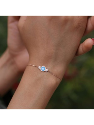 By Golden House Iki Kalp Mineli Bileklik