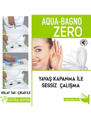 Aqua Bagno Zero Yavaş Kapanan Klozet Kapağı - Duroplast