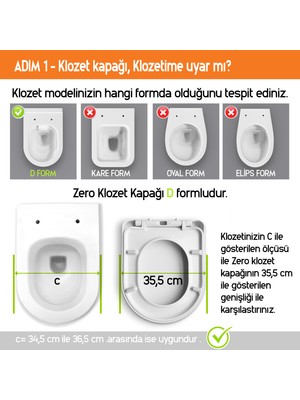 Aqua Bagno Zero Yavaş Kapanan Klozet Kapağı - Duroplast