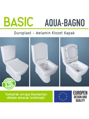 Aqua Bagno -Basıc  Yavaş Kapanan Klozet Kapağı