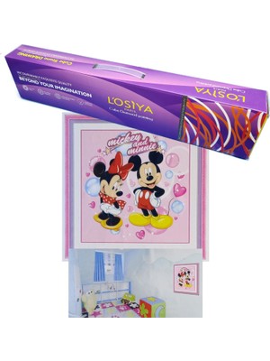 Losiya 1153 Minnie Mickey Boncuk Mozaik Goblen Tablo Pano