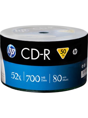 Hp Boş Cd-R 700MB Boş CD 50'li 1 Koli