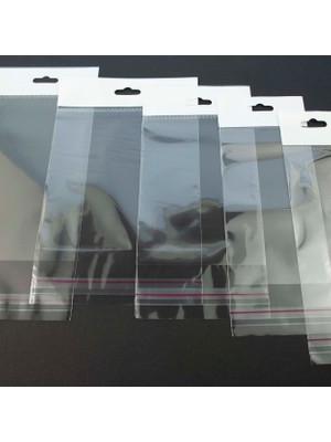 Eposet Askılı Şeffaf Bantlı Poşet 12 cm x 25 cm  1.000'li paket