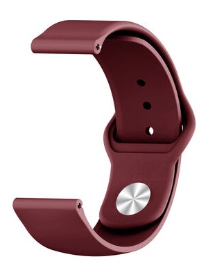 Nezih Case Huawei Gt2 42 mm Klasik Silikon Kordon (Sağlam Esnek Dizayn) Mürdüm