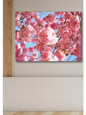 Hediyeler Kapında 50X70 Pudra Pembe Kanvas Duvar Tablo