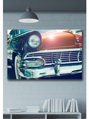 Hediyeler Kapında 50X70 Nostaljik Araba 2 Kanvas Duvar Tablo