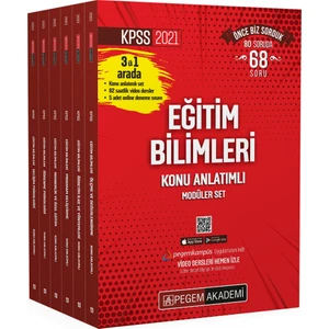 Pegem Akademi Yayıncılık KPSS 2021 Eğitim Bilimleri Konu Anlatımlı Modüler Set - 6 Kitap + En Güncel Video Dersler + 5 Adet Online Deneme Sınavı