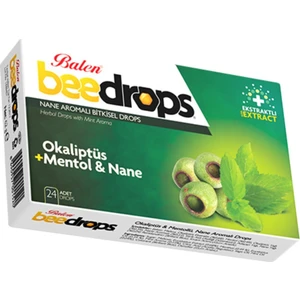 Bitkisel Drops Boğaz Pastili 24 Drops Okaliptüs+Mentol ve Nane