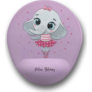 Atölye Çizgi Balerin Cute Fil Kişiye Özel Mouse Pad
