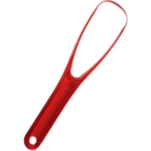 Dil Sıyırıcı Dil Temizleyici Ve Temizleme Ağız Bakım Hijyenik Plastik Işıl Kırmızı