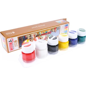 Ahşap Boya Renkli Şişe 15 ml 6'lı