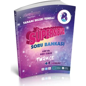 Artı Zeka Yayınları 8.sınıf Süpernova Tamamı Beceri Temelli Türkçe Yeni Nesil Soru Bankası