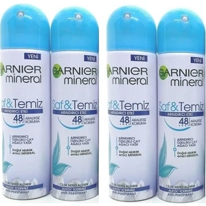 Mineral Deo Saf Temiz 150 ml x 4