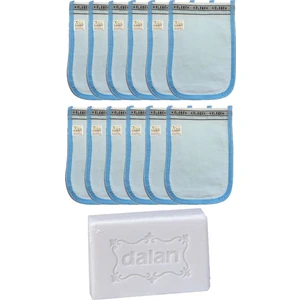Hamam Ince Banyo Kesesi Standart Mavi 12 Adet + Dalan Sultan Hamam Doğal Banyo Sabunu 200 gr