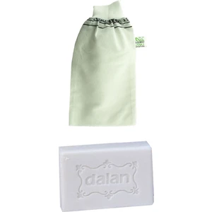 Hamam Banyo Kesesi Standart Lastikli Beyaz + Dalan Sultan Hamam Doğal Banyo Sabunu 200 gr