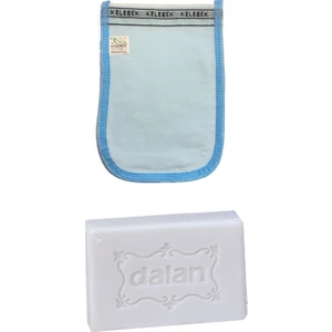Hamam Ince Banyo Kesesi Standart Mavi + Dalan Sultan Hamam Doğal Banyo Sabunu 200 gr