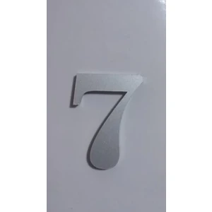 Kapı Numarası 5 cm No:7 Kendinden Yapışkanlı Metalik Gri Dolap,ayakkabılık,raf,posta Kutusu Numarası