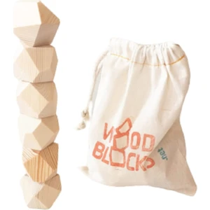 Natural Wood Blocks Waldorf Ahşap Denge Oyunu Masif Ahşap (Tumi Ishi)