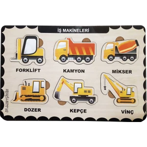 Ahşap Bul Tak Eğitici Yapboz Iş Makinaları