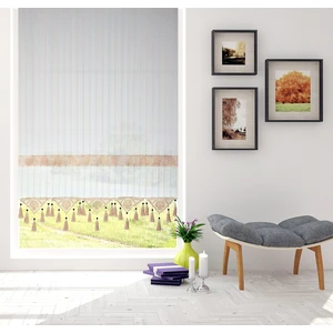 Cotton Studio Pamuklu Ara Güpürlü Natural Çizgili Tül Perde