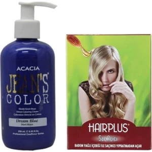 Acacia Jeans Color Saç Boyası Mavi Rüya 250 ml ve Hairplus Saç Açıcı